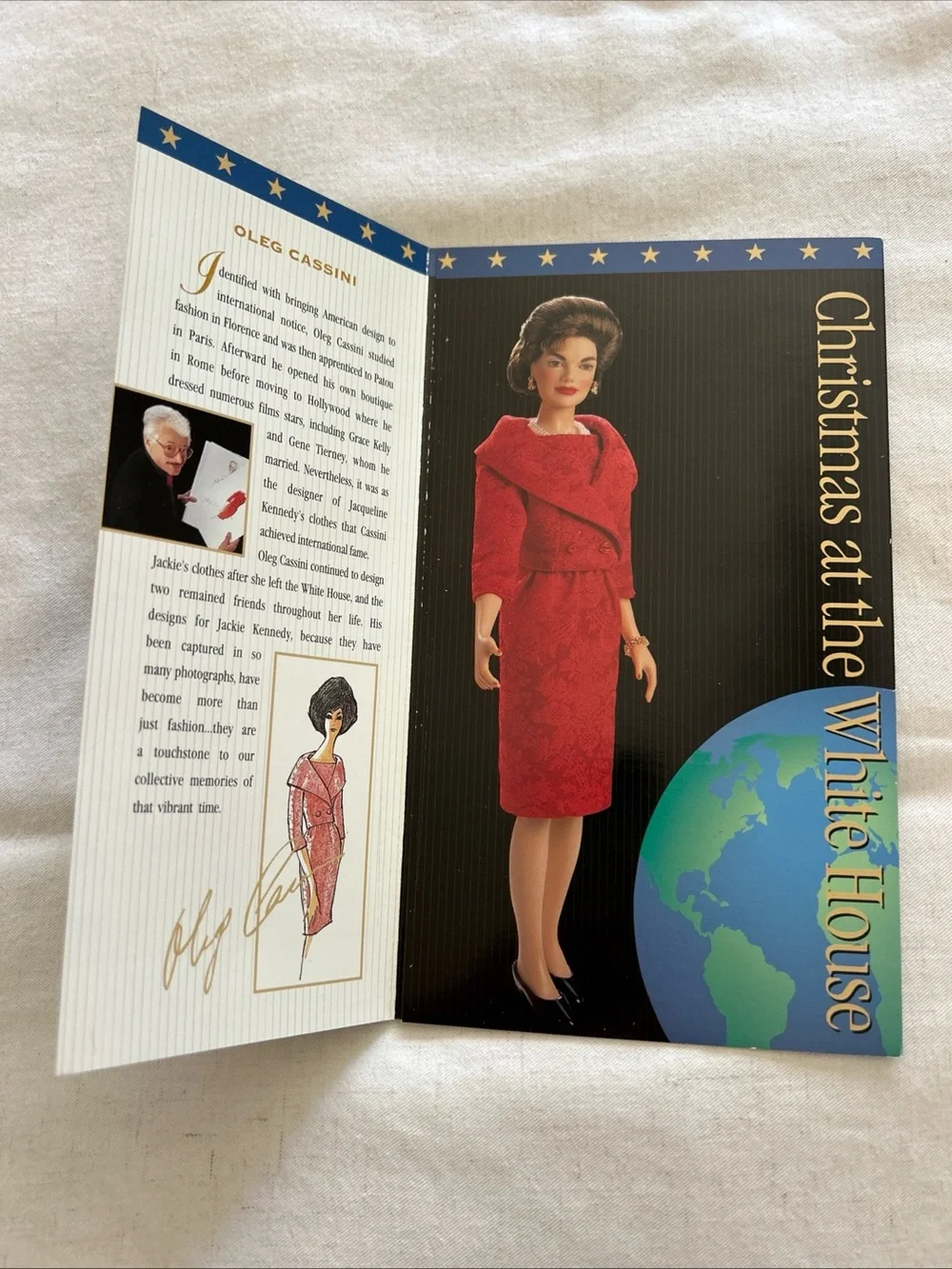 Franklin Mint Jackie Kennedy Doll  Accessories Christmas At The White House COA